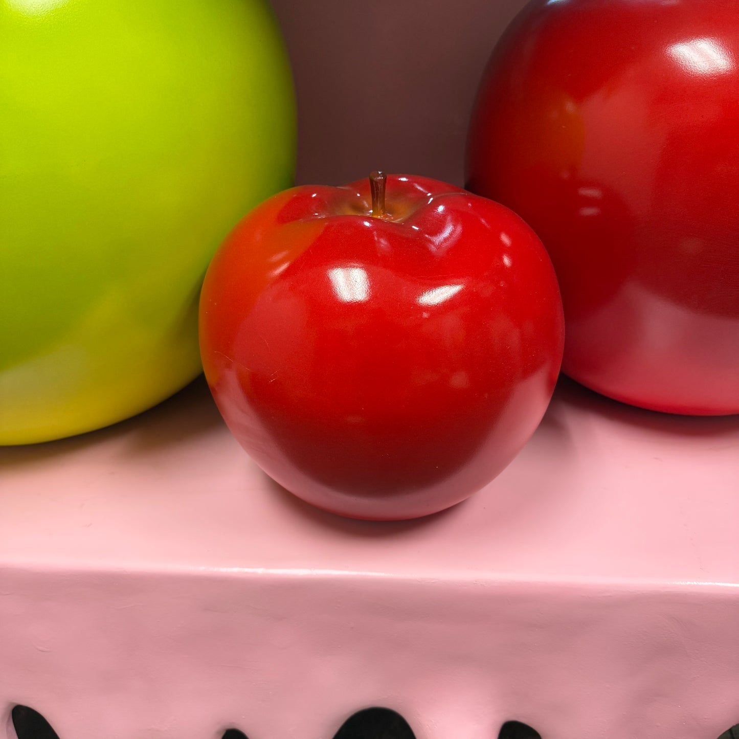 Small Red Apple Statue