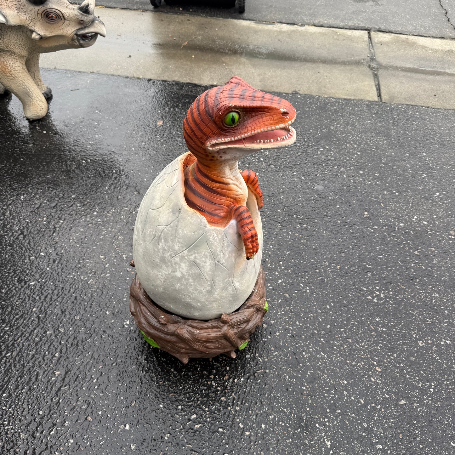 Hatching Raptor Dinosaur Statue