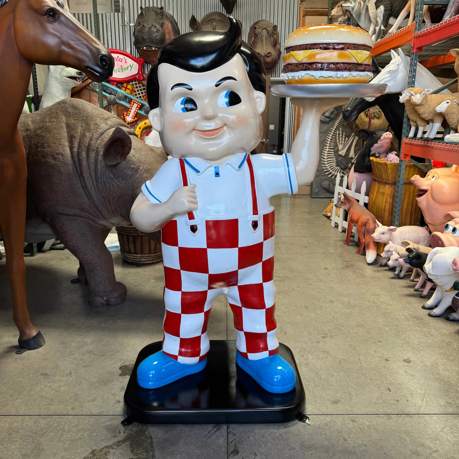 Boy With Hamburger Statue R0307-HD001-H