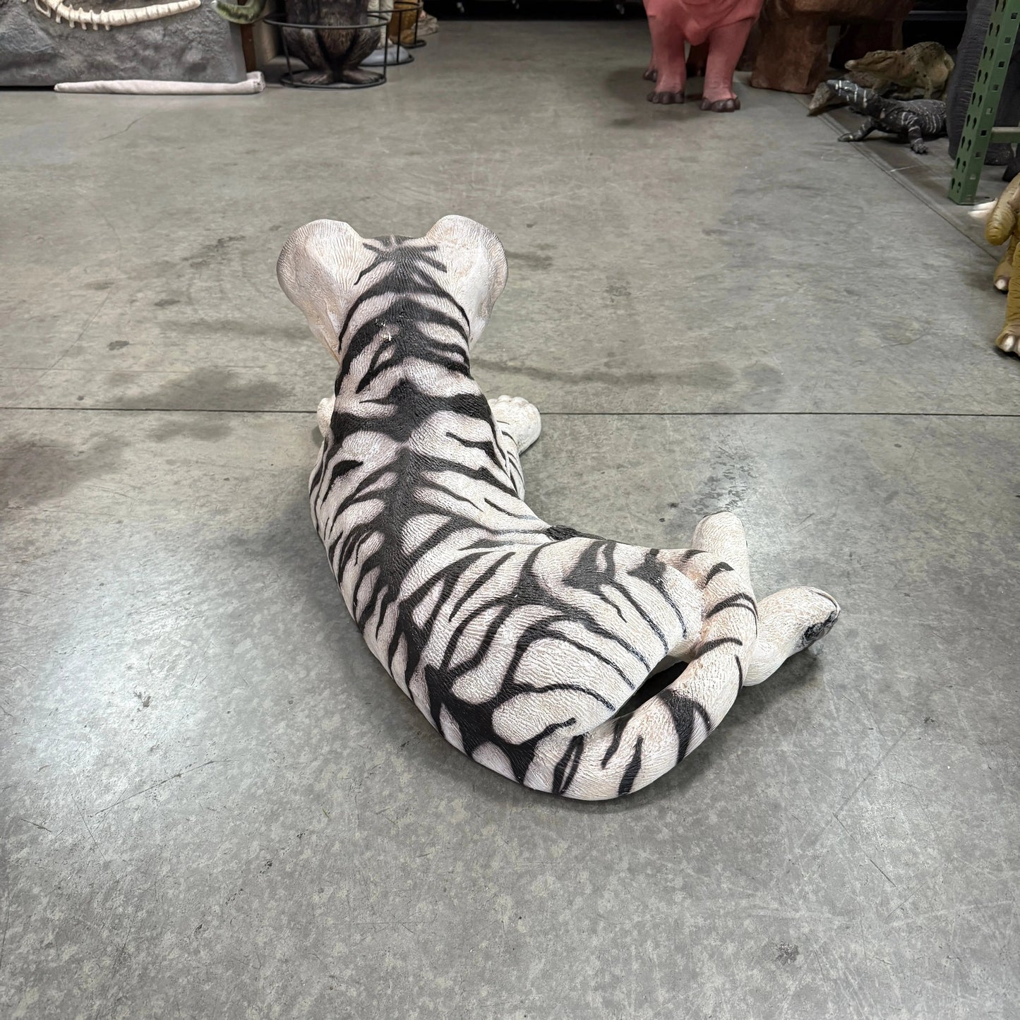 Siberian Tiger Cub Laying Statue A0311-110122-H
