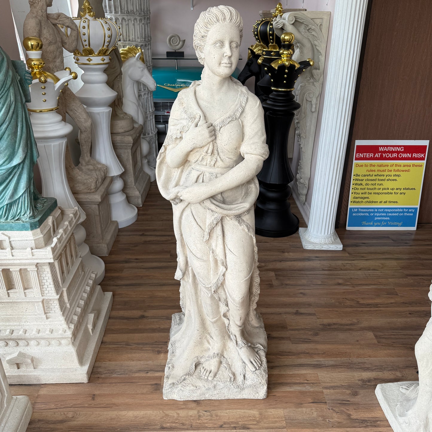 Winter Season Stone Statue