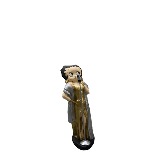 Small Betty Boop Singer in Gold Statue