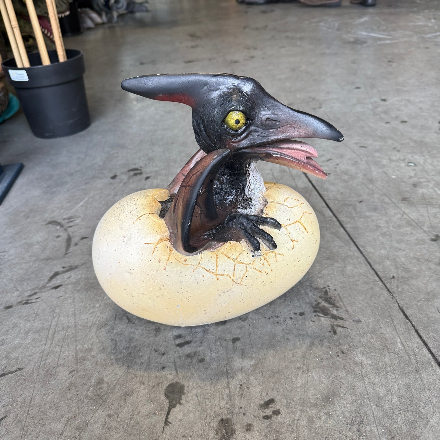 Hatching Pteranodon Dinosaur Egg Statue