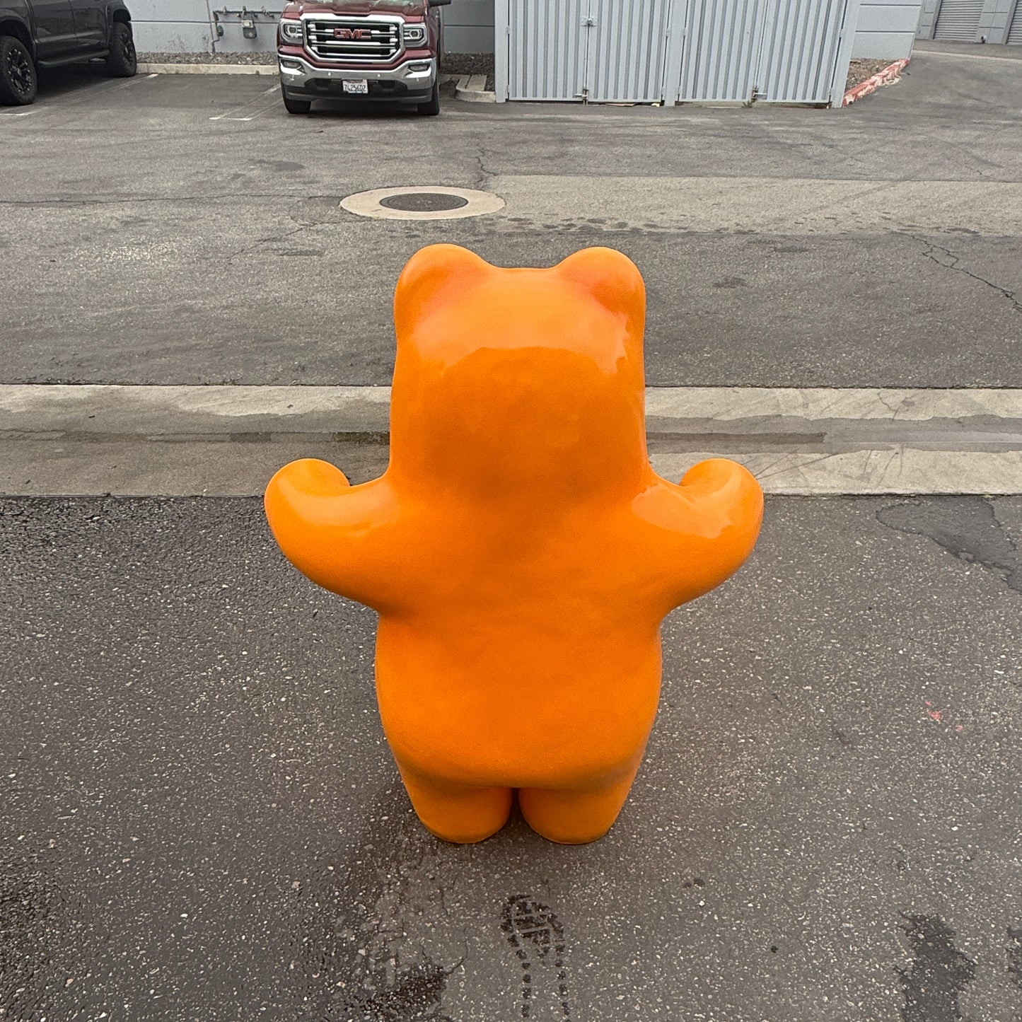 Large Orange Gummy Bear Statue