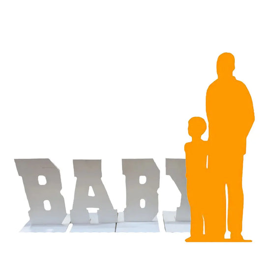 Giant BABY Letters Over Size Statue BABY-LETTERS