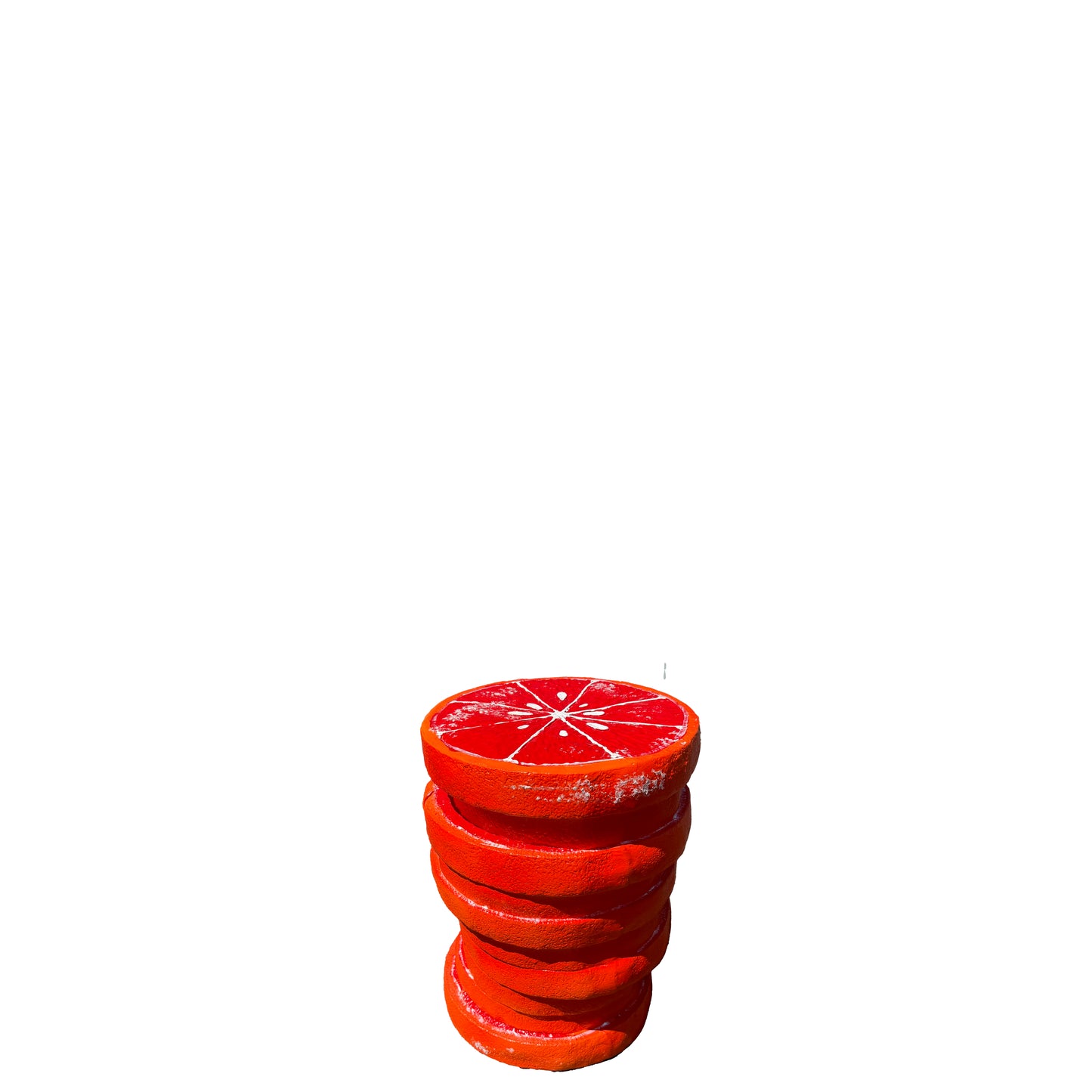 Blood Orange Slices Fruit Table Stool Statue