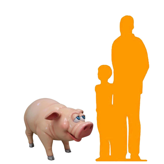 Comic Pig Standing Statue A0607-C018-PT
