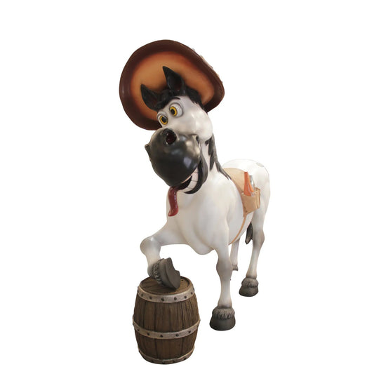 Comic Drunken Horse Statue A0634-C024-PT