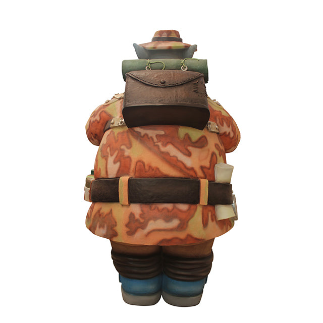 Comic Hippo Explorer Statue