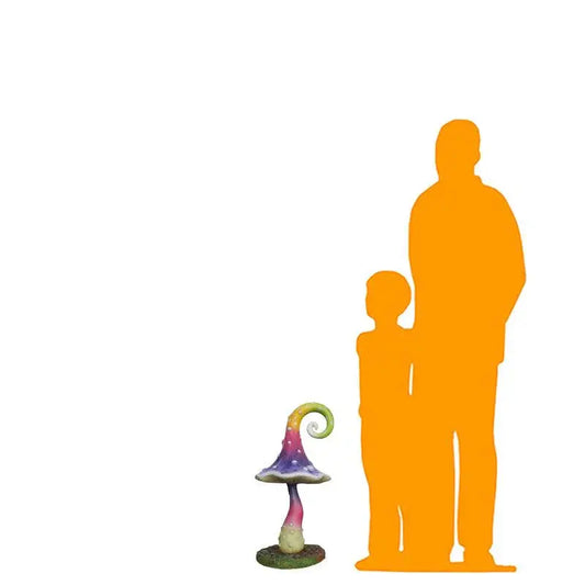 Small Swirl Mushroom Statue M0196-C388-PT