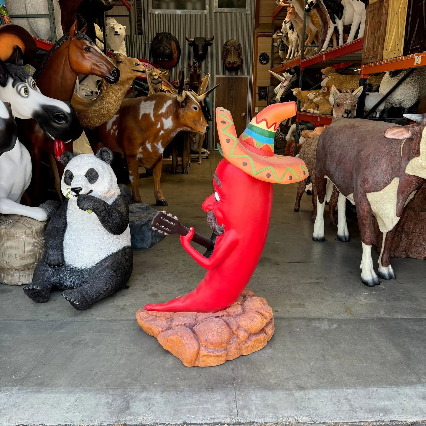 Singing Chili Statue LS255-C026-PT