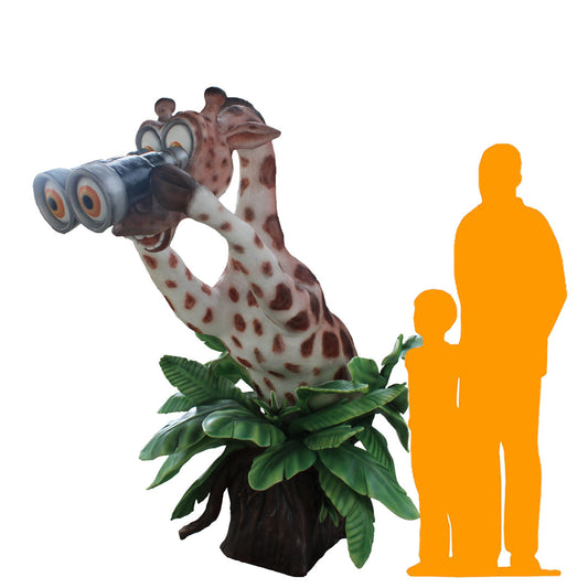 Comic Giraffe Exploring Statue A0890-C057-PT