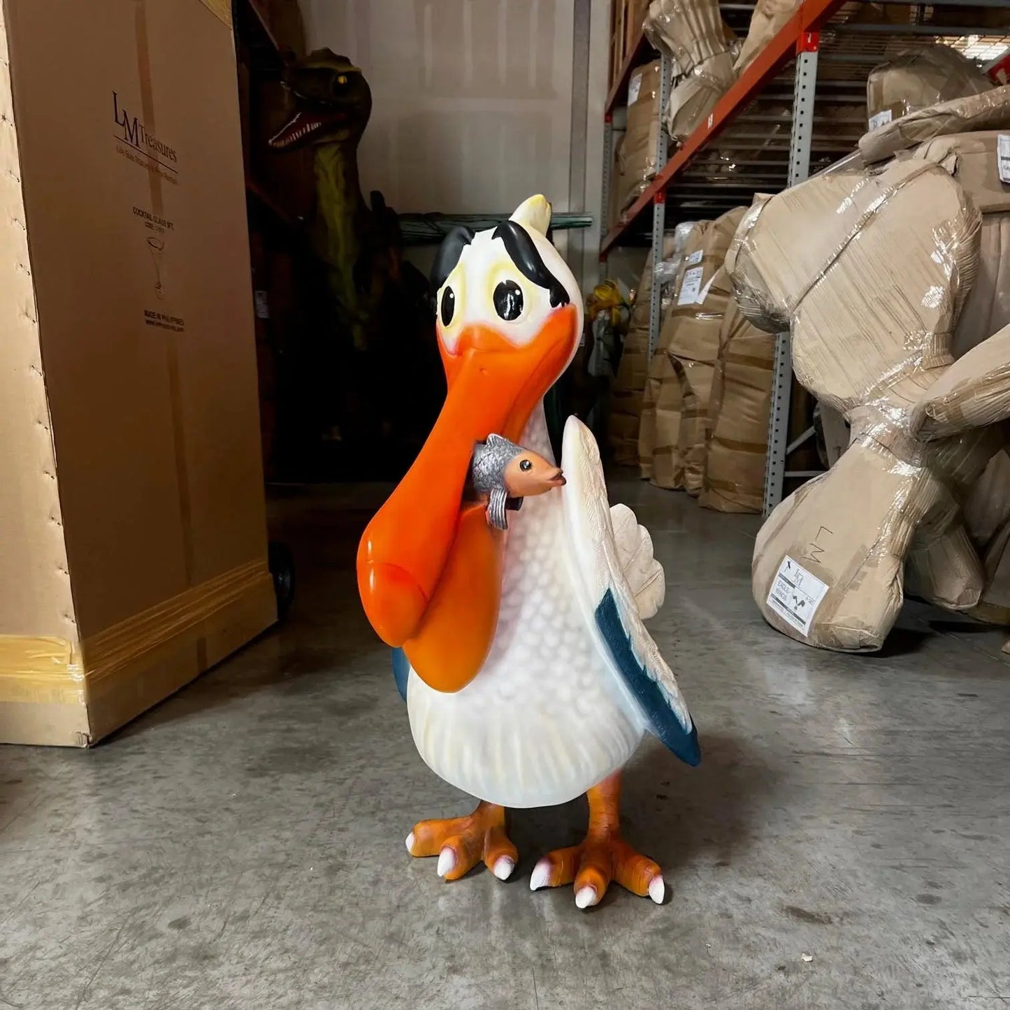 Comic Pelican Life Size Statue Prop A0728-C105-PT
