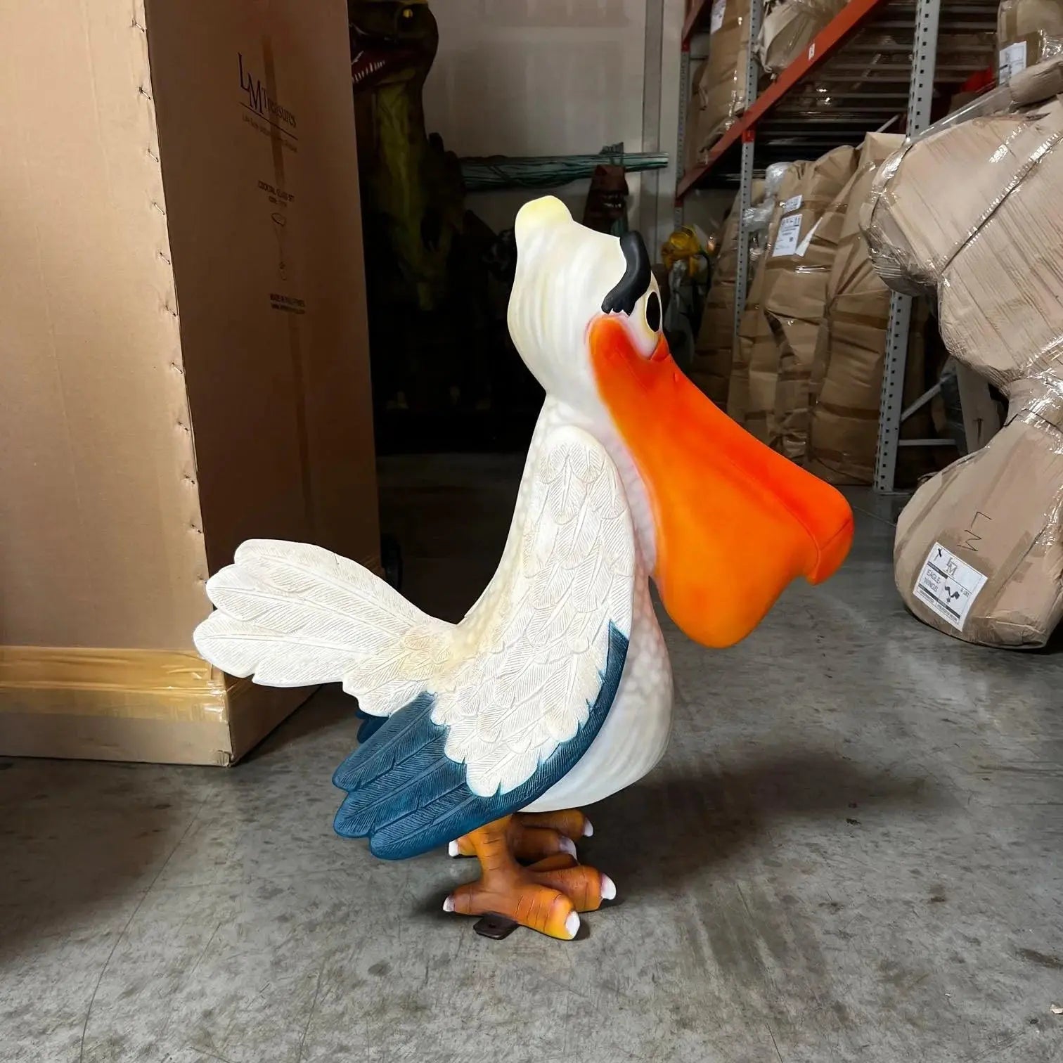 Comic Pelican Life Size Statue Prop A0728-C105-PT