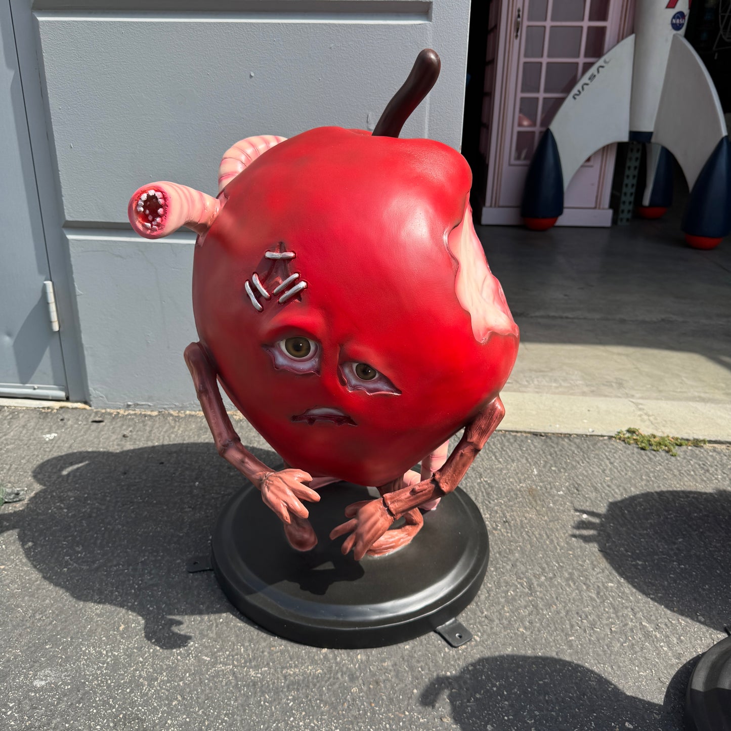 Zombie Apple Spooky Fruit Statue