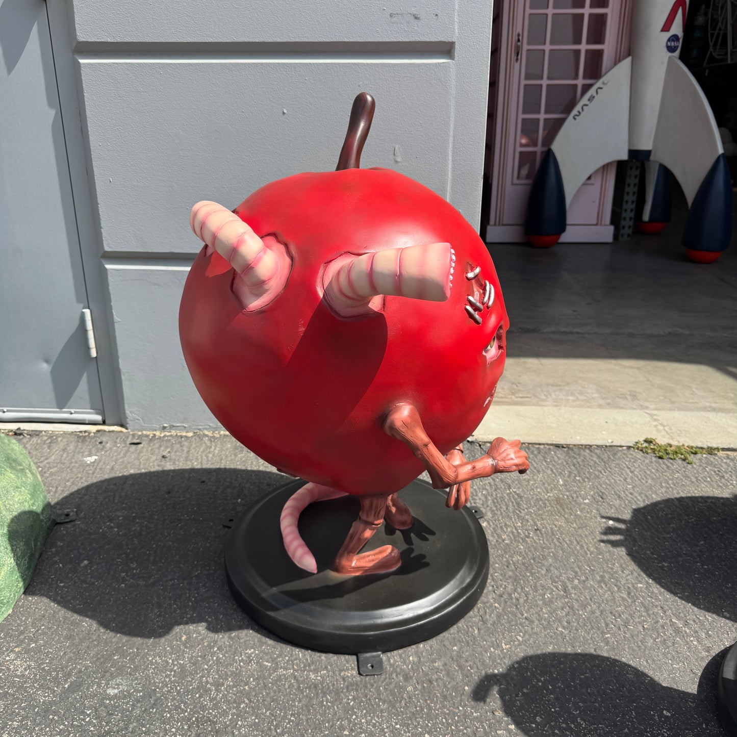 Zombie Apple Spooky Fruit Statue