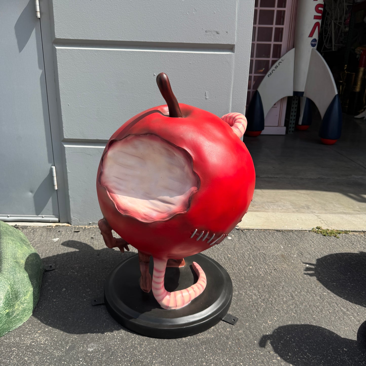 Zombie Apple Spooky Fruit Statue