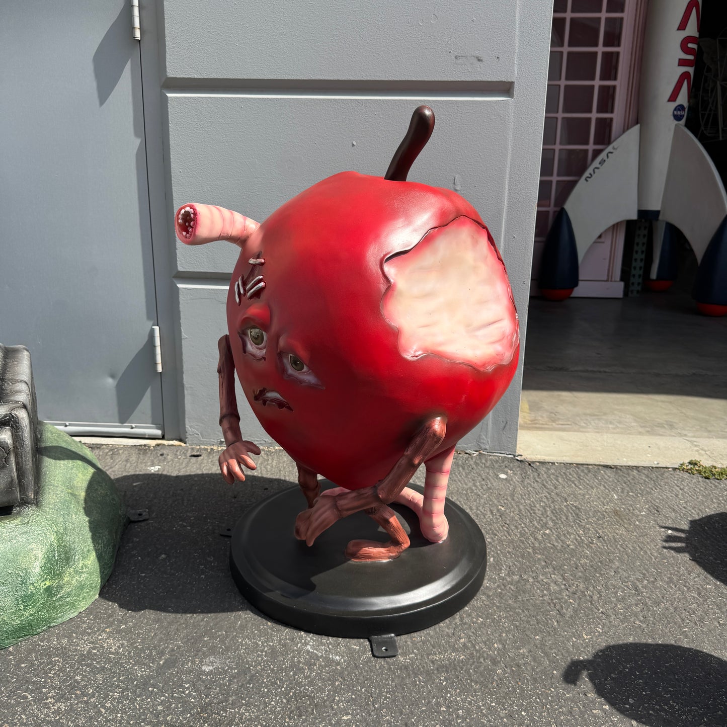 Zombie Apple Spooky Fruit Statue