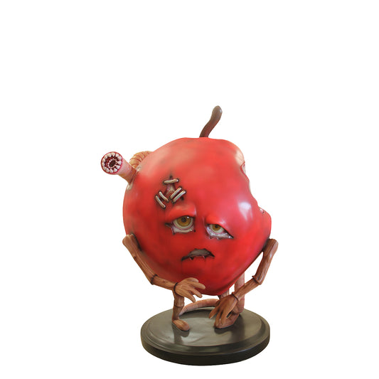 Zombie Apple Spooky Fruit Statue