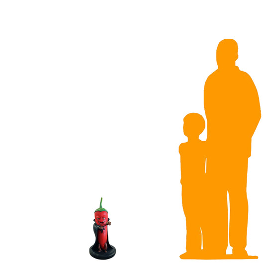 Count Dracula Chili Spooky Veggie Statue