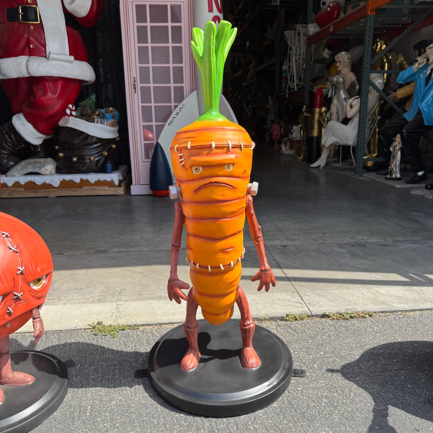 Frankenstein Carrot Spooky Veggie Statue