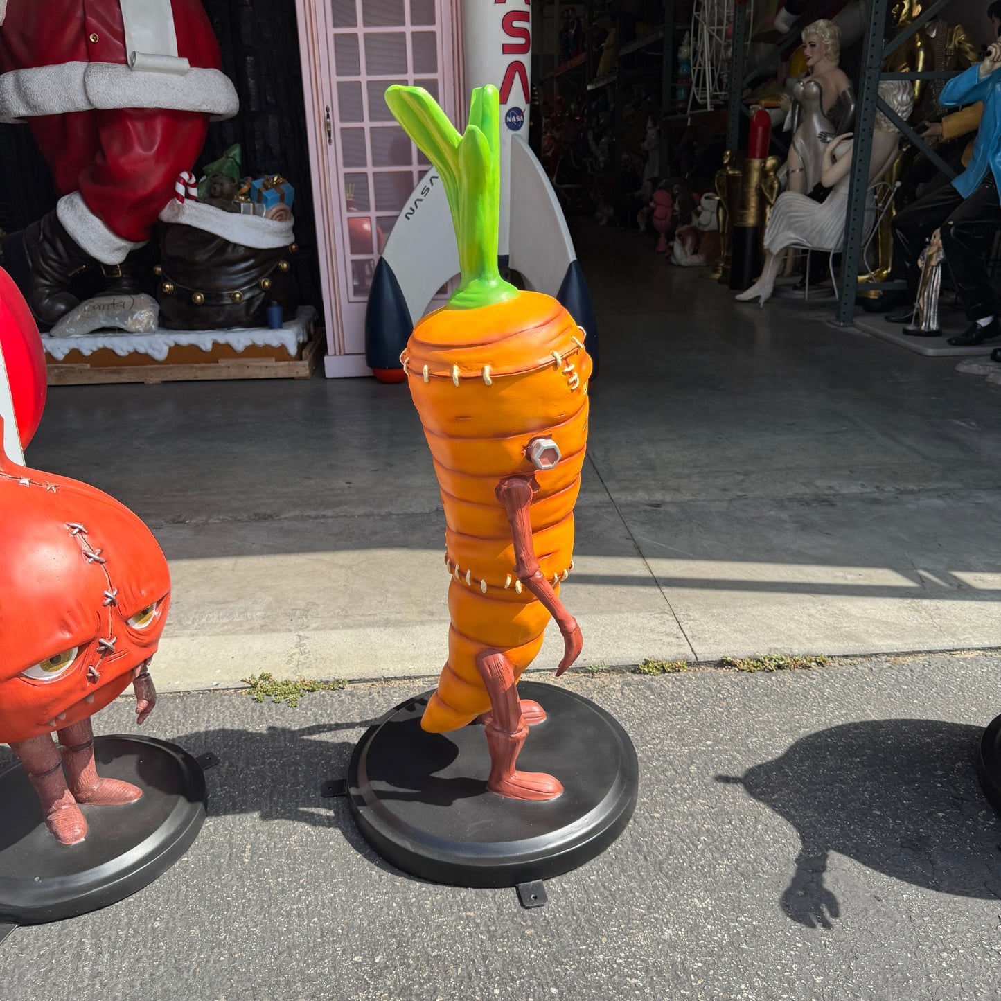 Frankenstein Carrot Spooky Veggie Statue