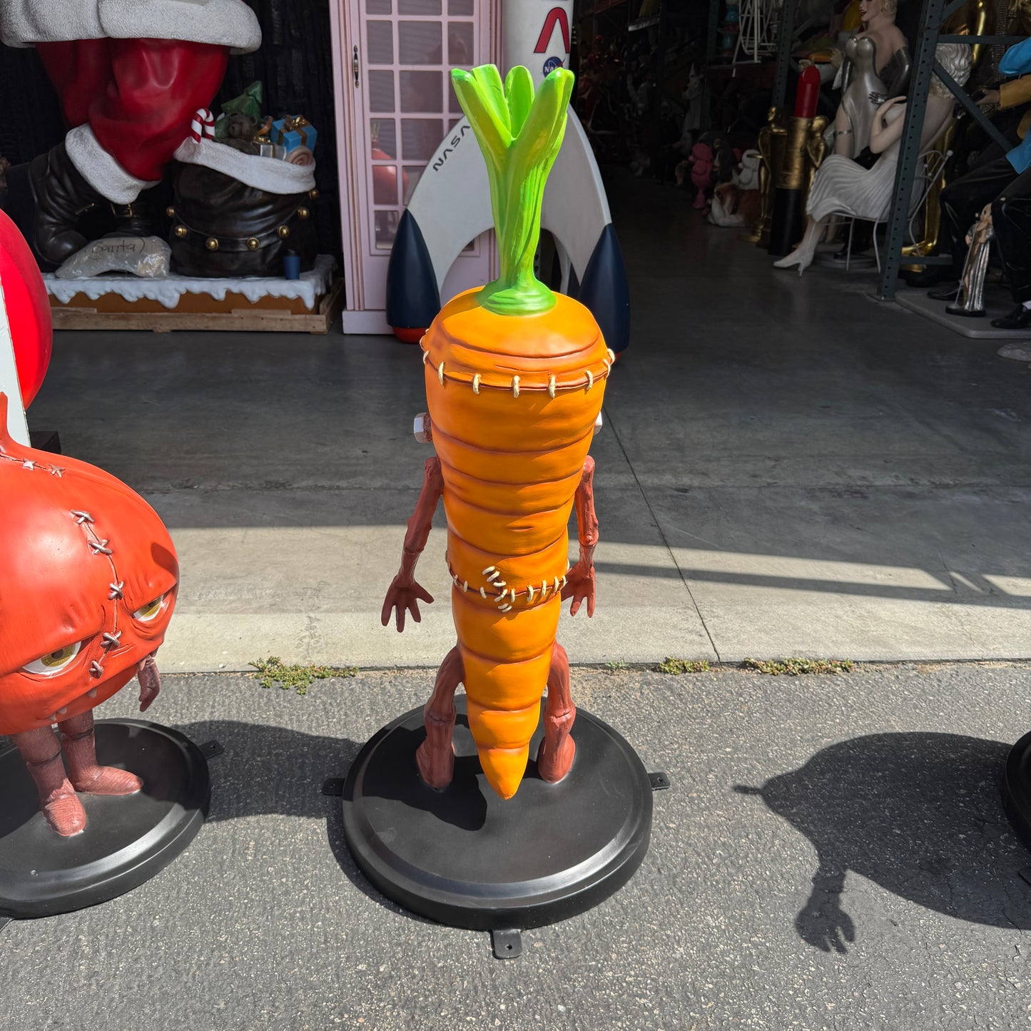 Frankenstein Carrot Spooky Veggie Statue