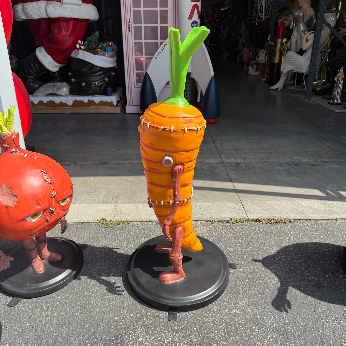 Frankenstein Carrot Spooky Veggie Statue