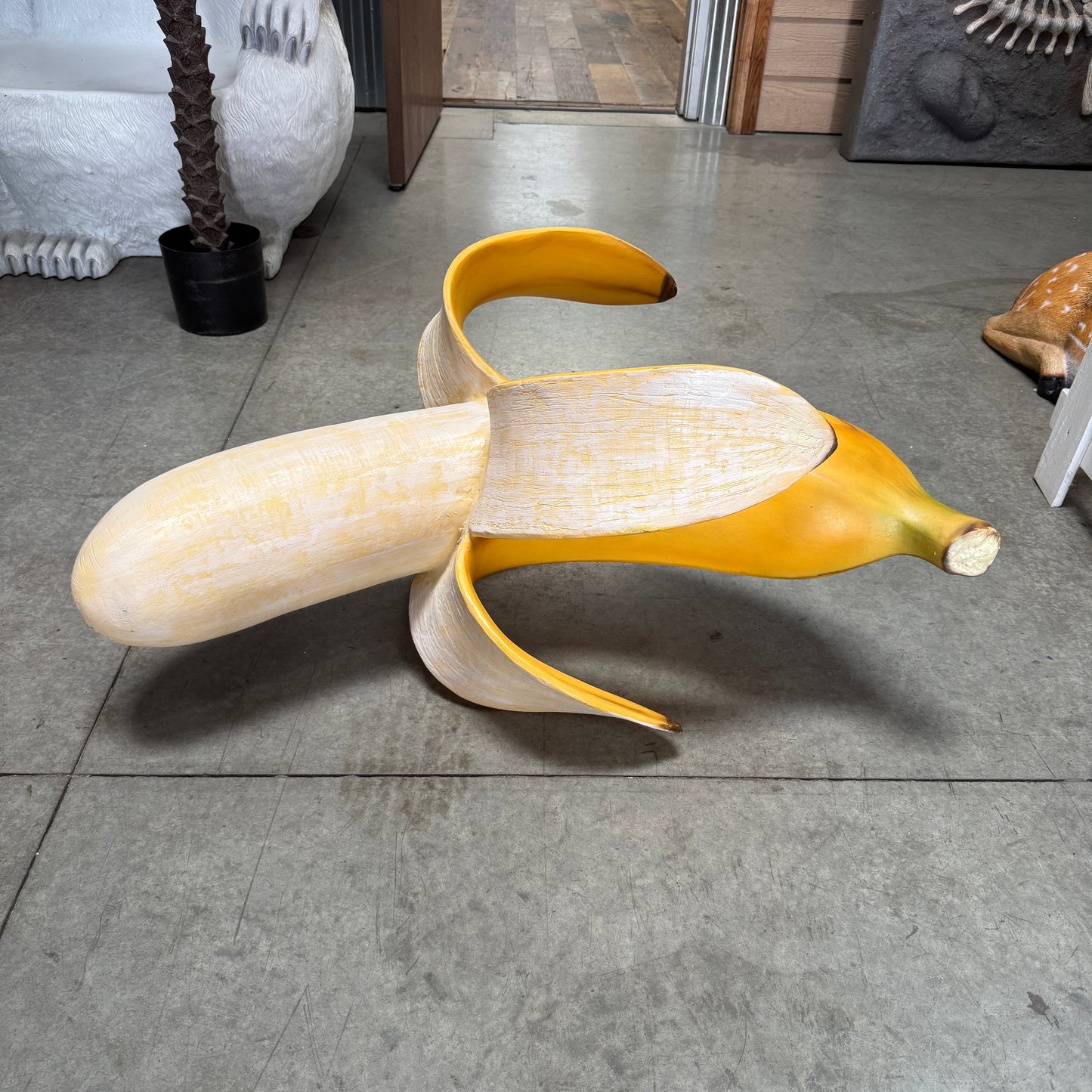Peeled Banana Statue