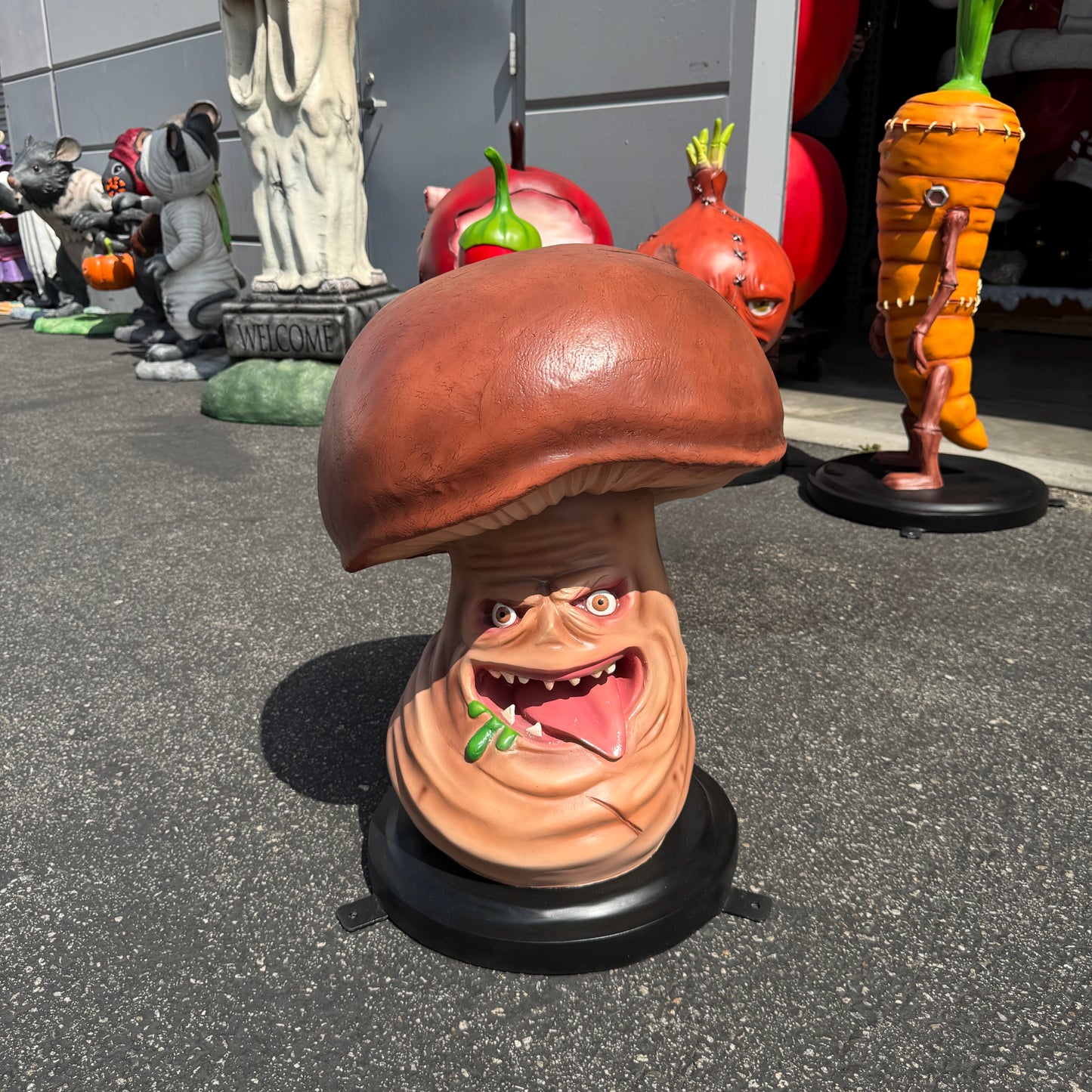Infested Mushroom Spooky Veggie Statue