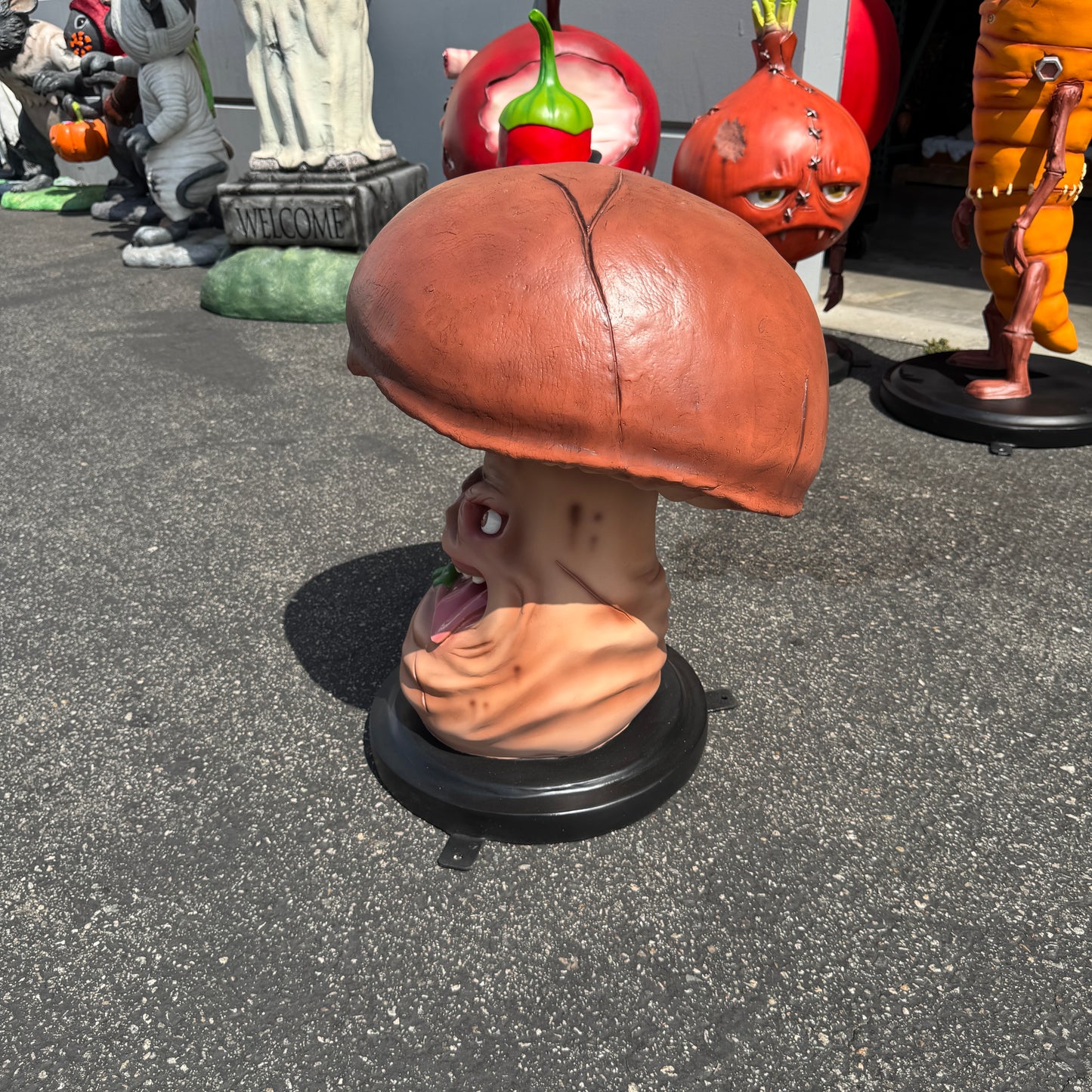 Infested Mushroom Spooky Veggie Statue