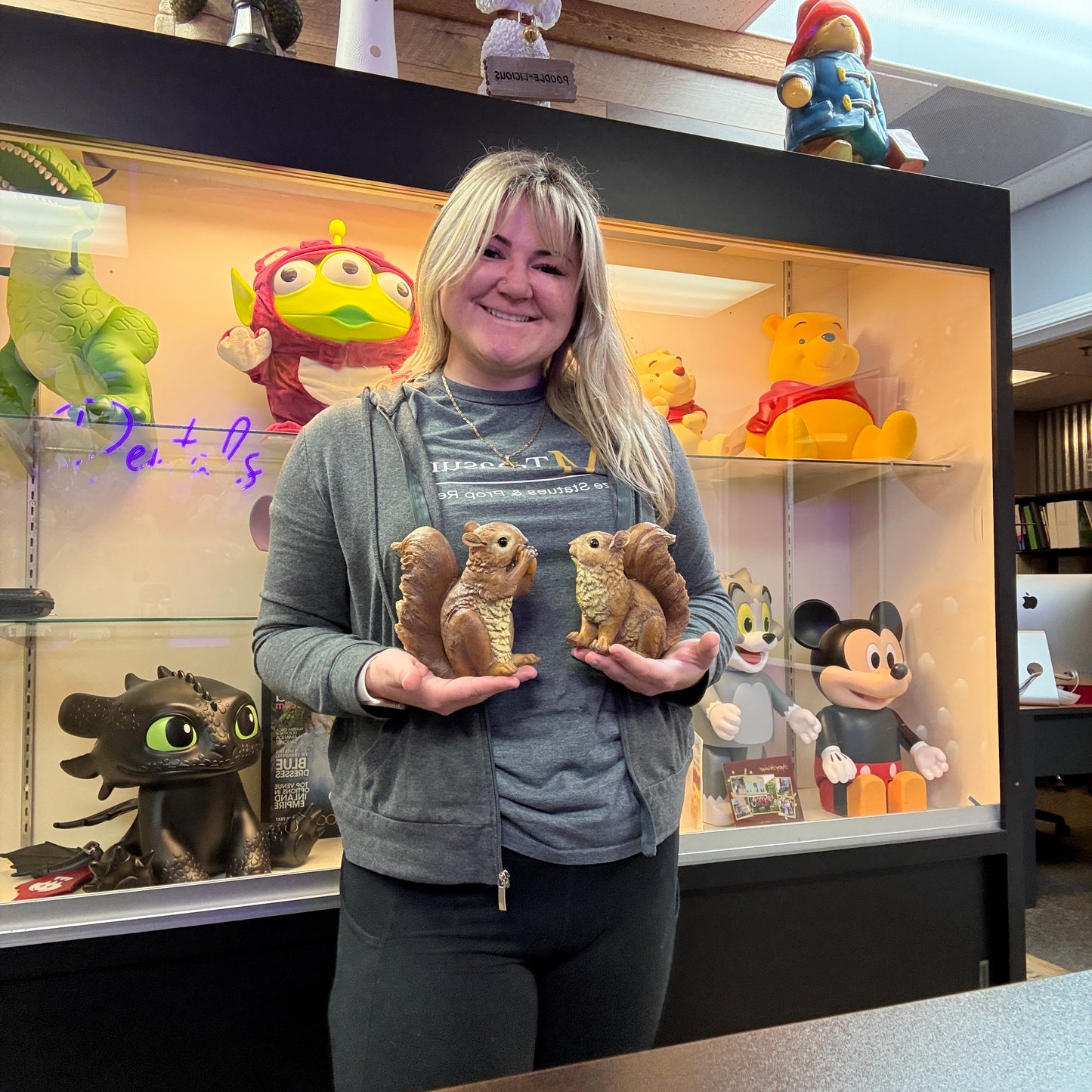 Eating Squirrel Statue