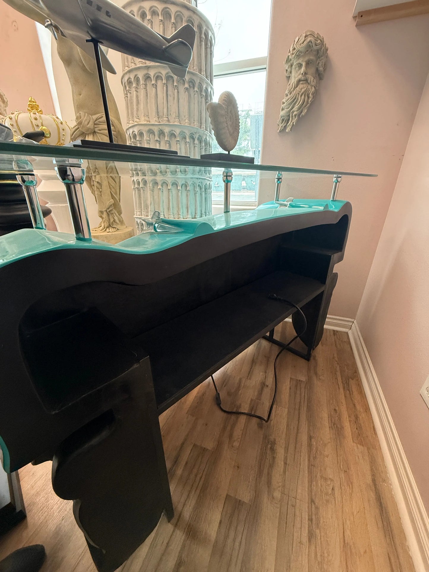 Turquoise Chevy Bar Life Size Statue F0019T-2028T-A