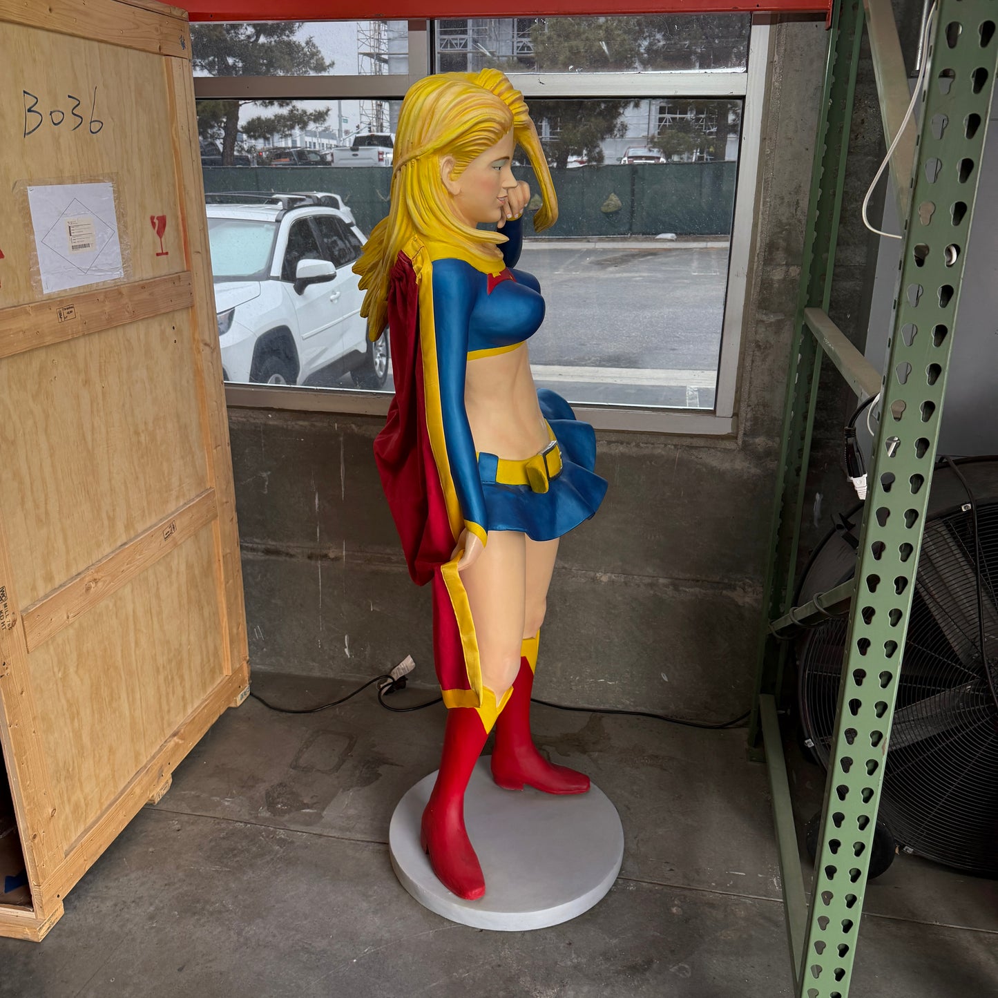 Muscle Girl Super Hero Life Size Statue
