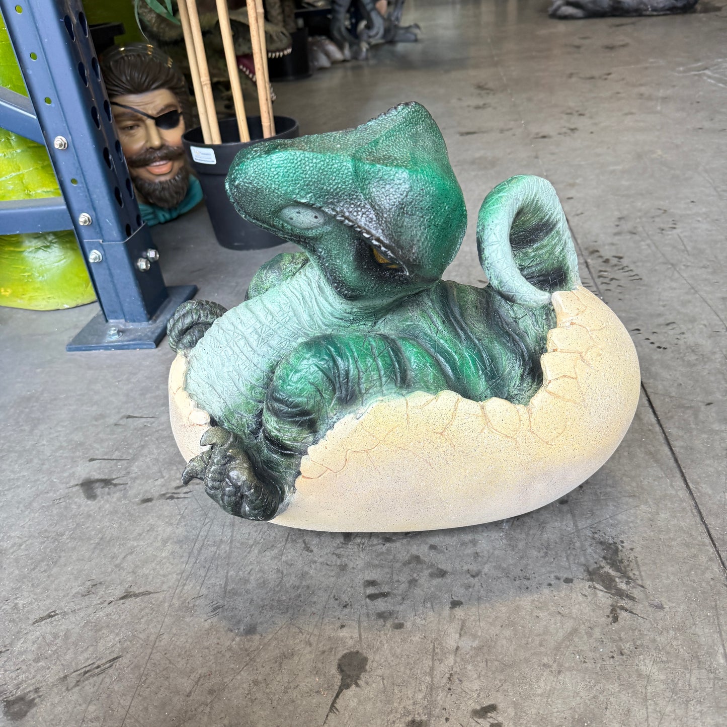 Hatching T-Rex Dinosaur Egg Statue