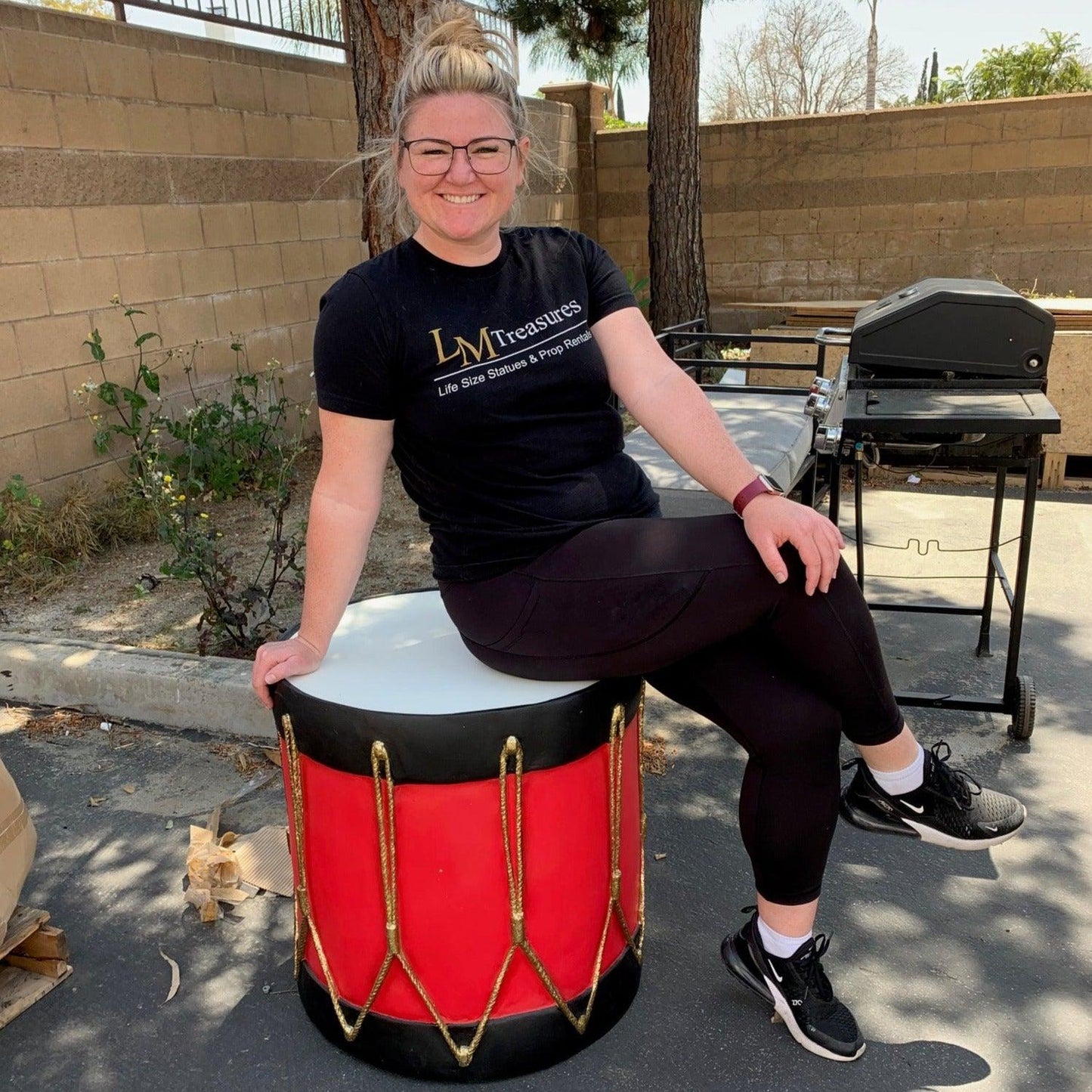 Circus Drum Over Sized Statue