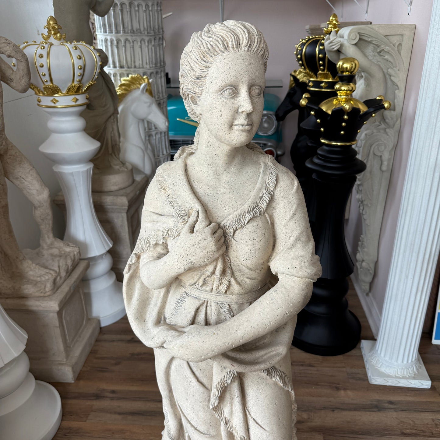 Winter Season Stone Statue