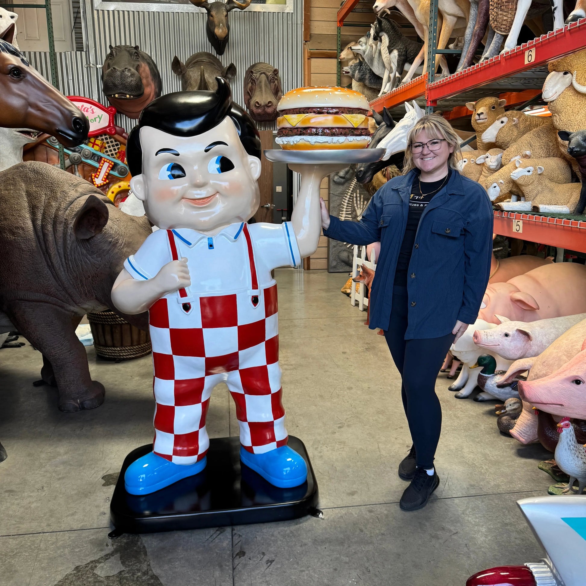Boy With Hamburger Statue R0307-HD001-H