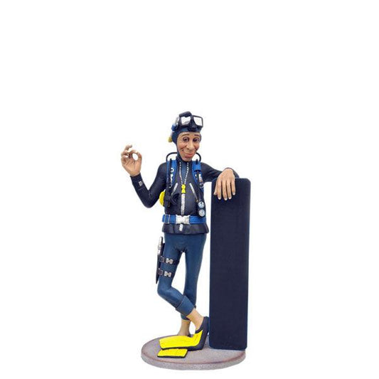 Diver With Menu Statue - LM Treasures Prop Rentals