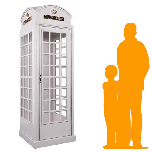 White British Phone Booth Life Size Statue F0148W-DF4210-G