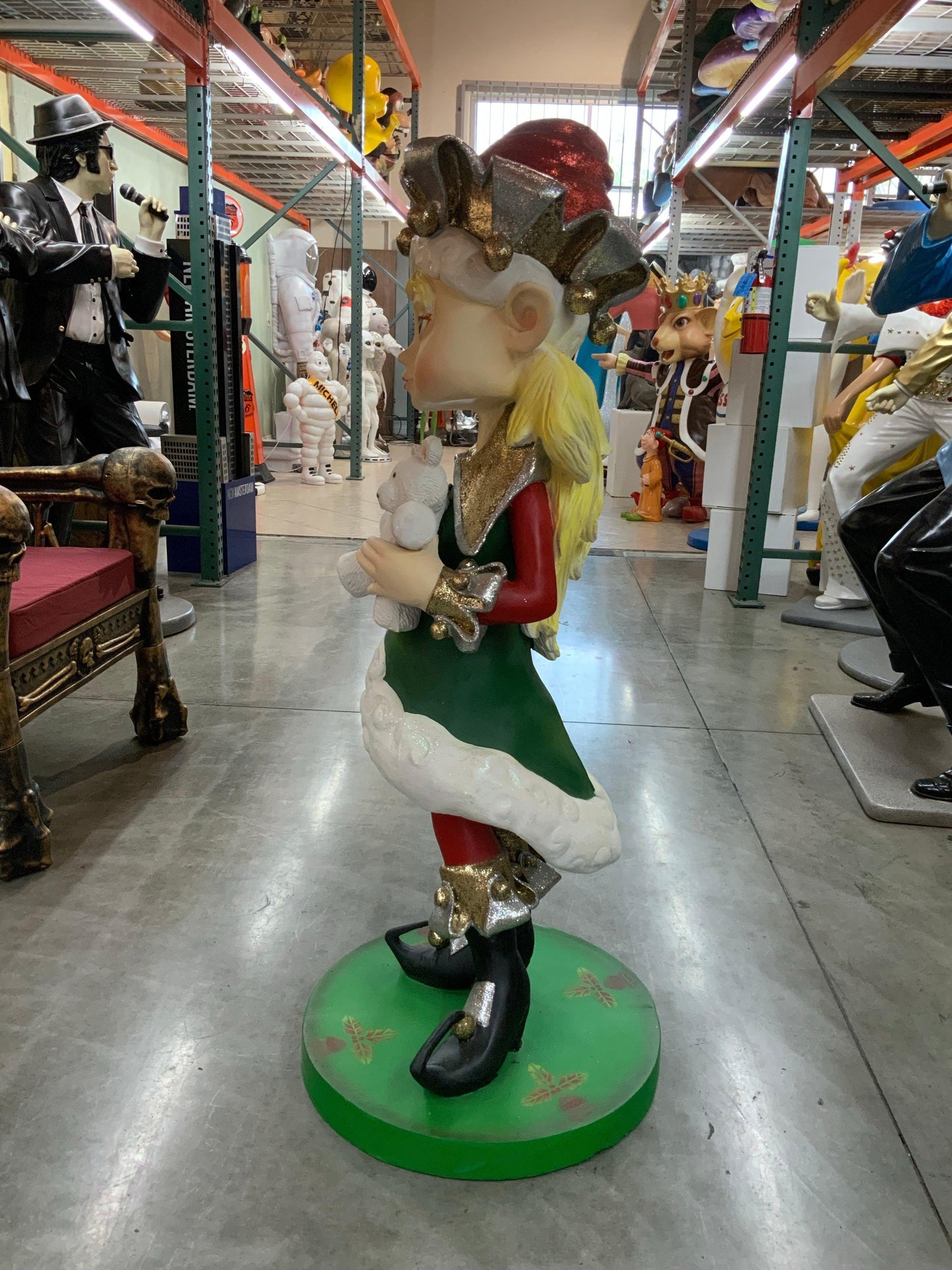 Christmas Elf Girl Statue