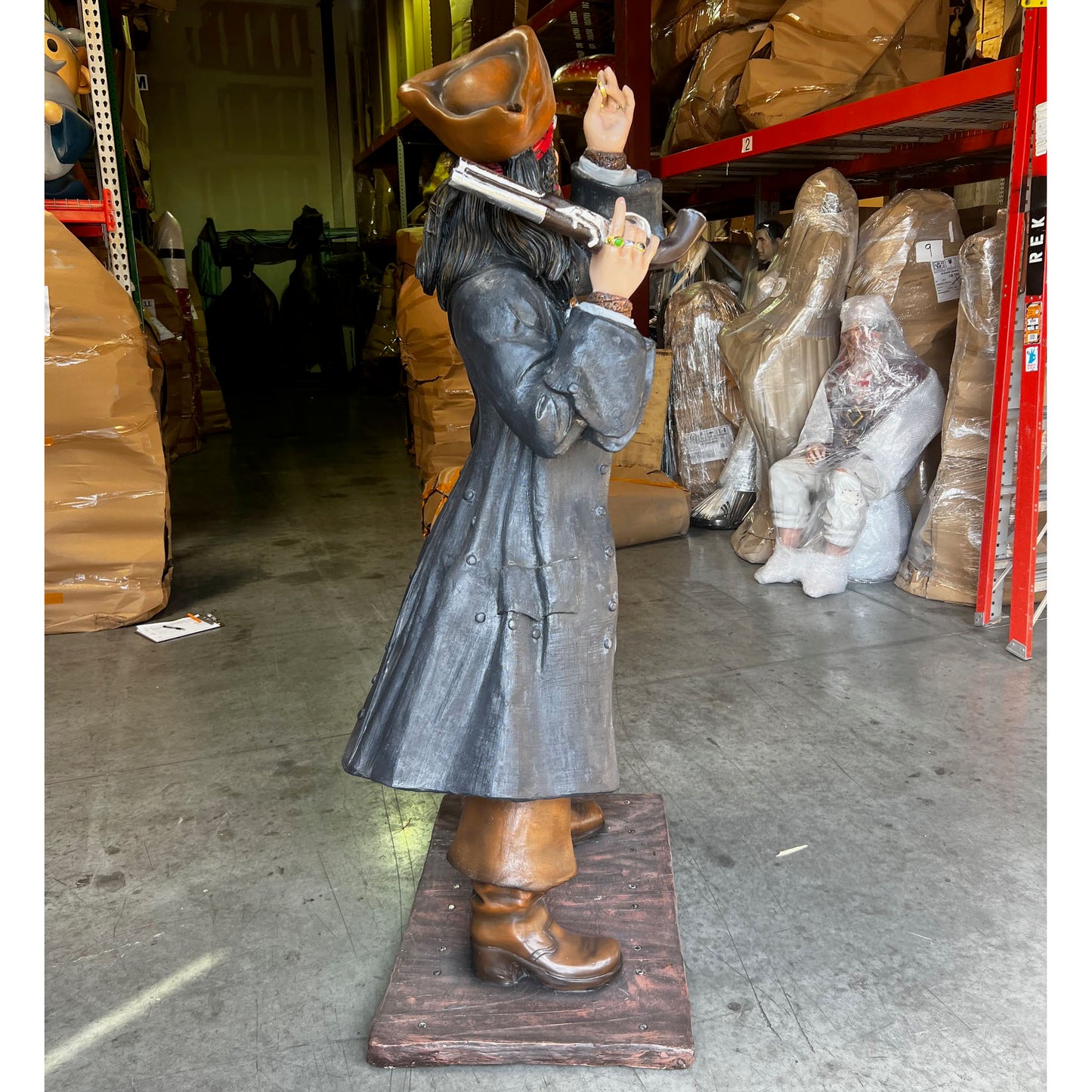 Pirate Jack With Coin Life Size Statue