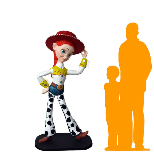 Skinny Cowgirl Statue