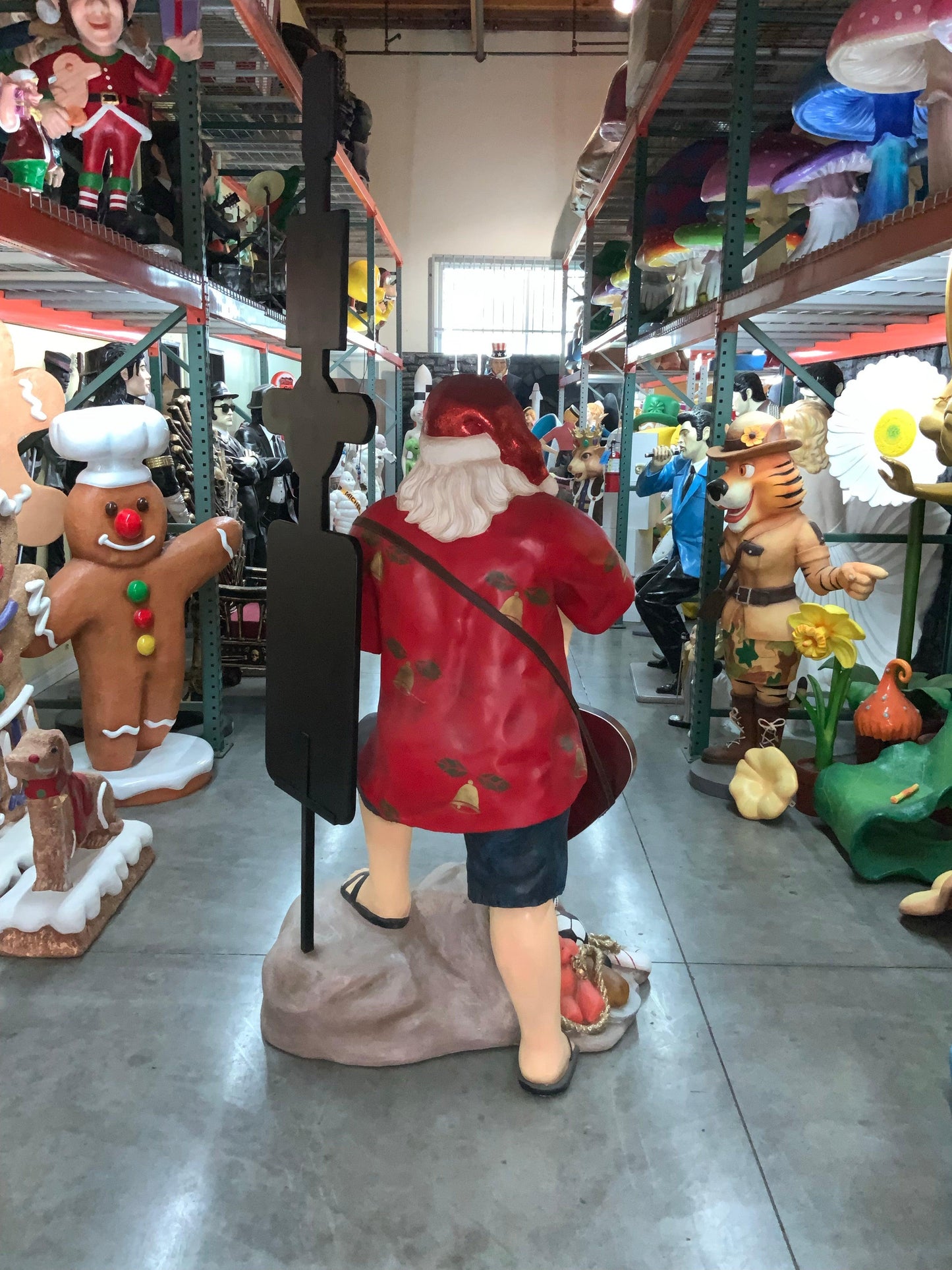 Rock N Roll Santa Claus Statue