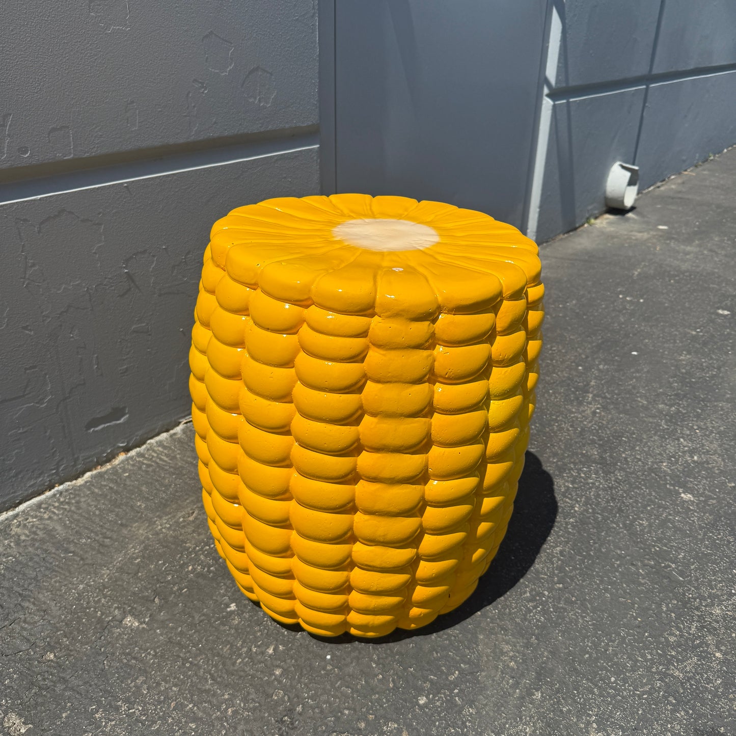 Full Corn Veggie Table Stool Statue