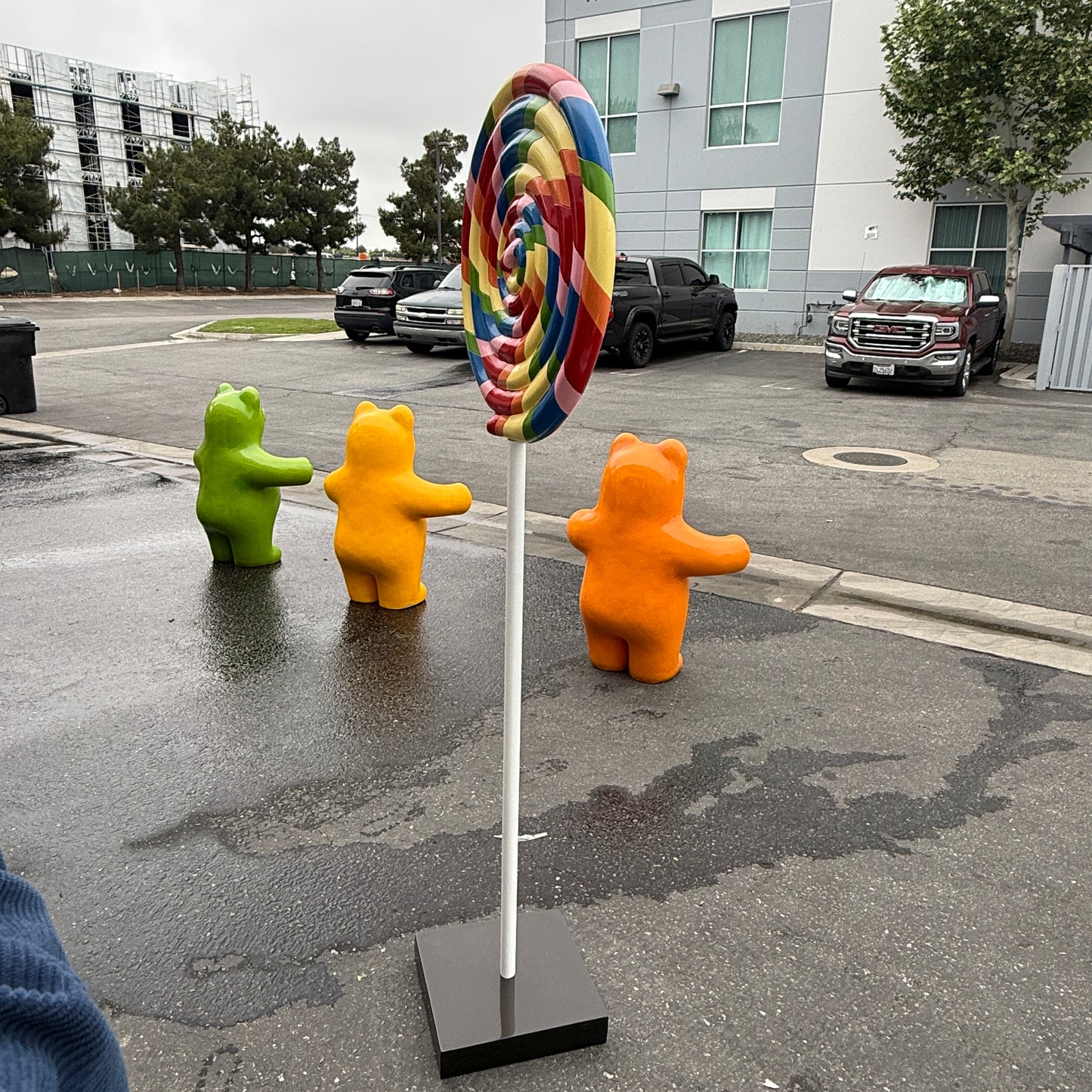 Rainbow Swirl Lollipop Statue