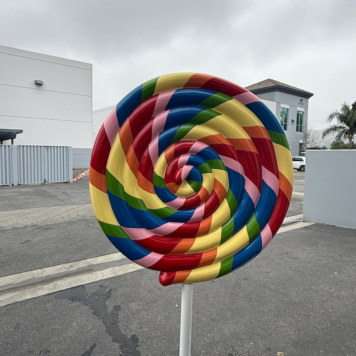 Rainbow Swirl Lollipop Statue