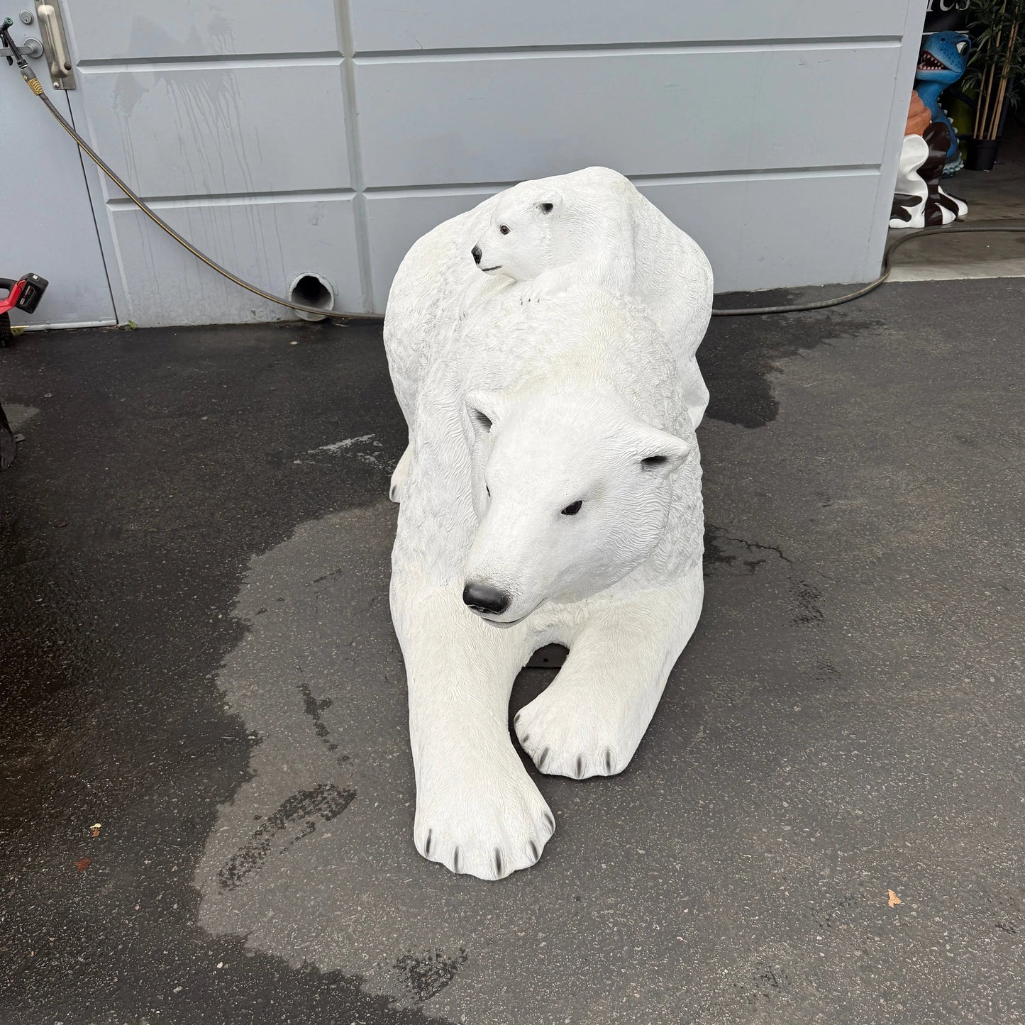 Polar Bear With Cub Statue A0522-160060-H