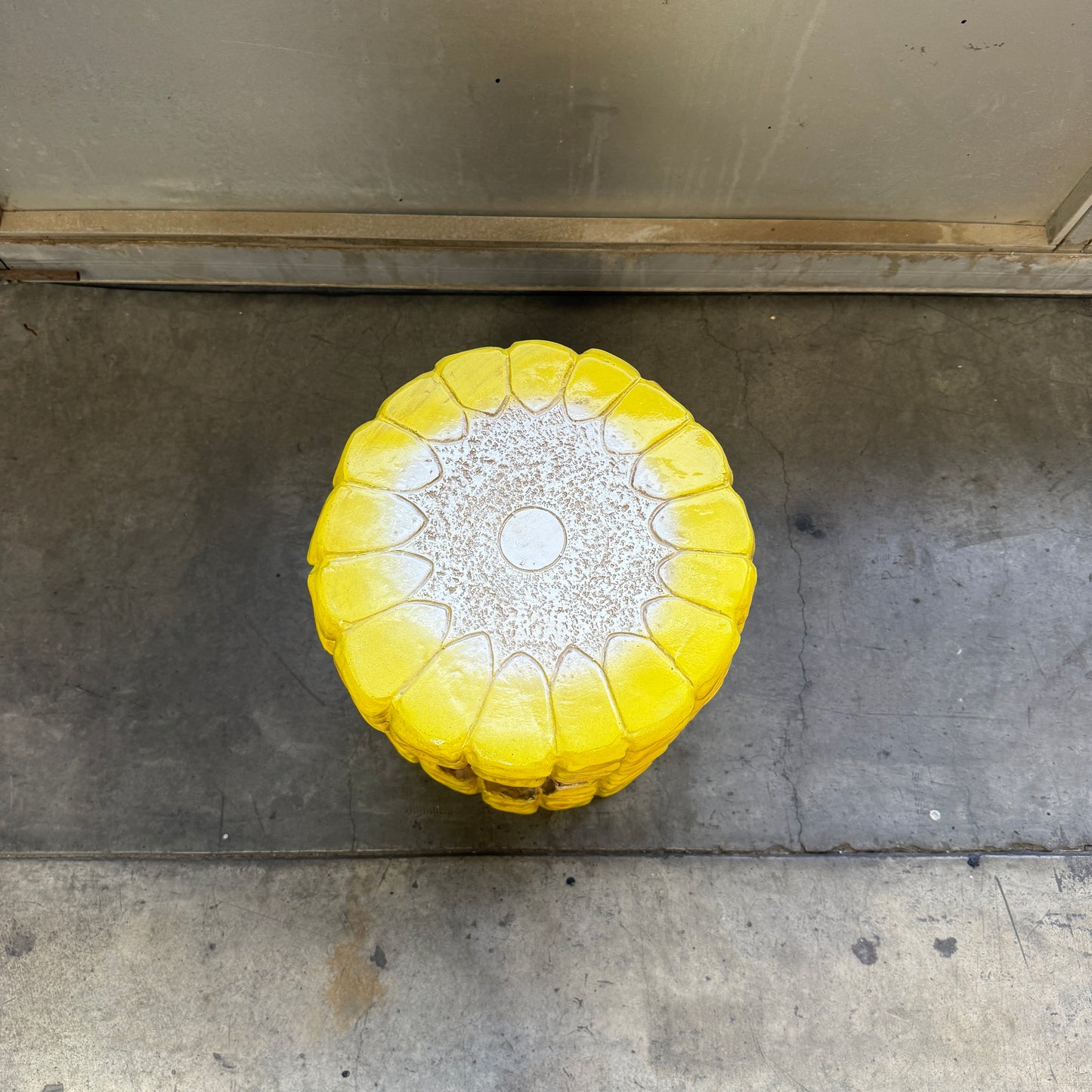 Eaten Corn Veggie Table Stool Statue
