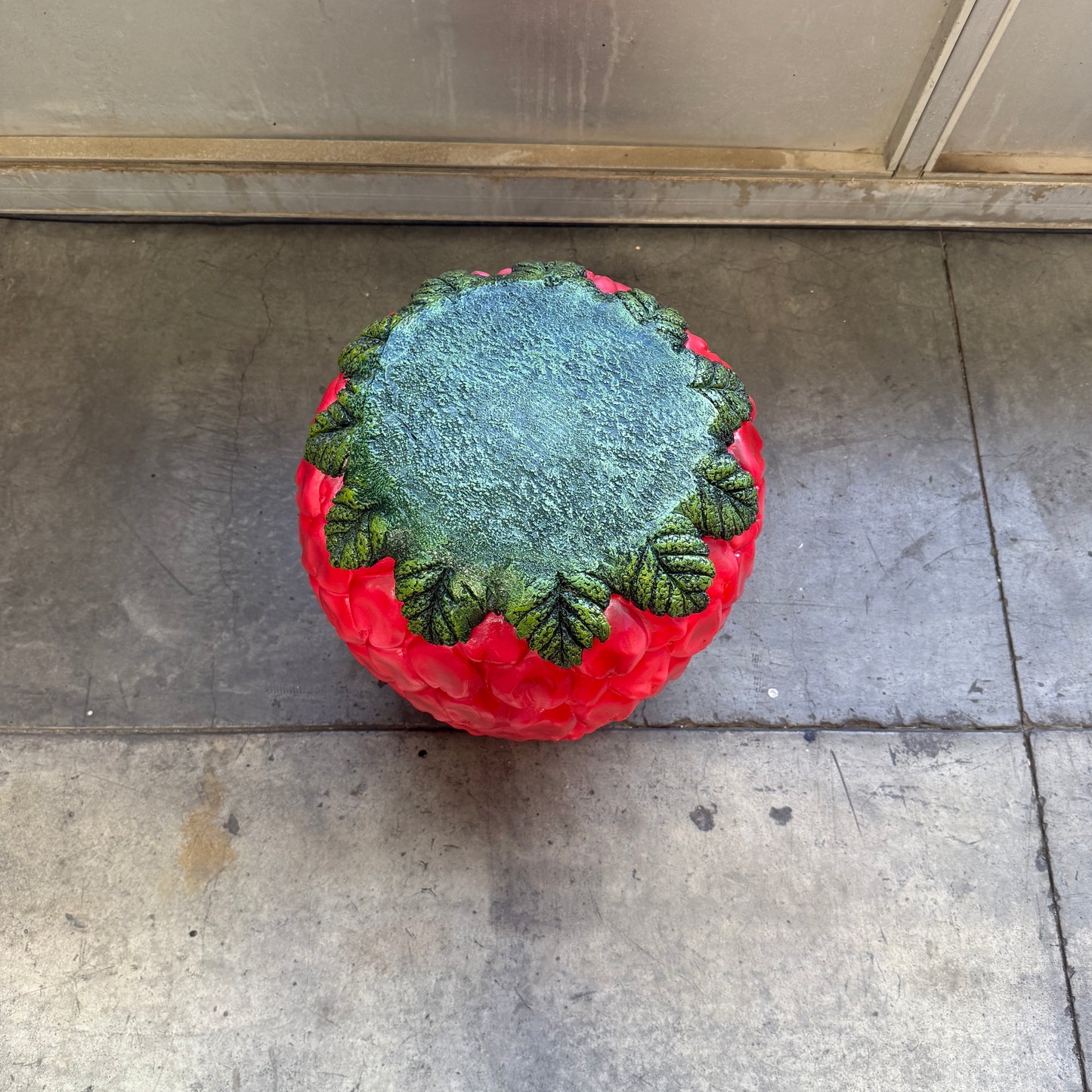 Raspberry Fruit Table Stool Statue